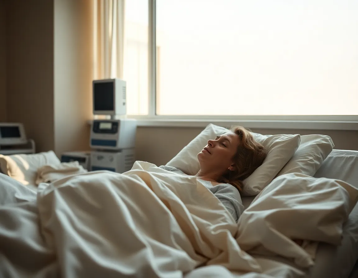 Patient Recovering in Calm Hospital Room