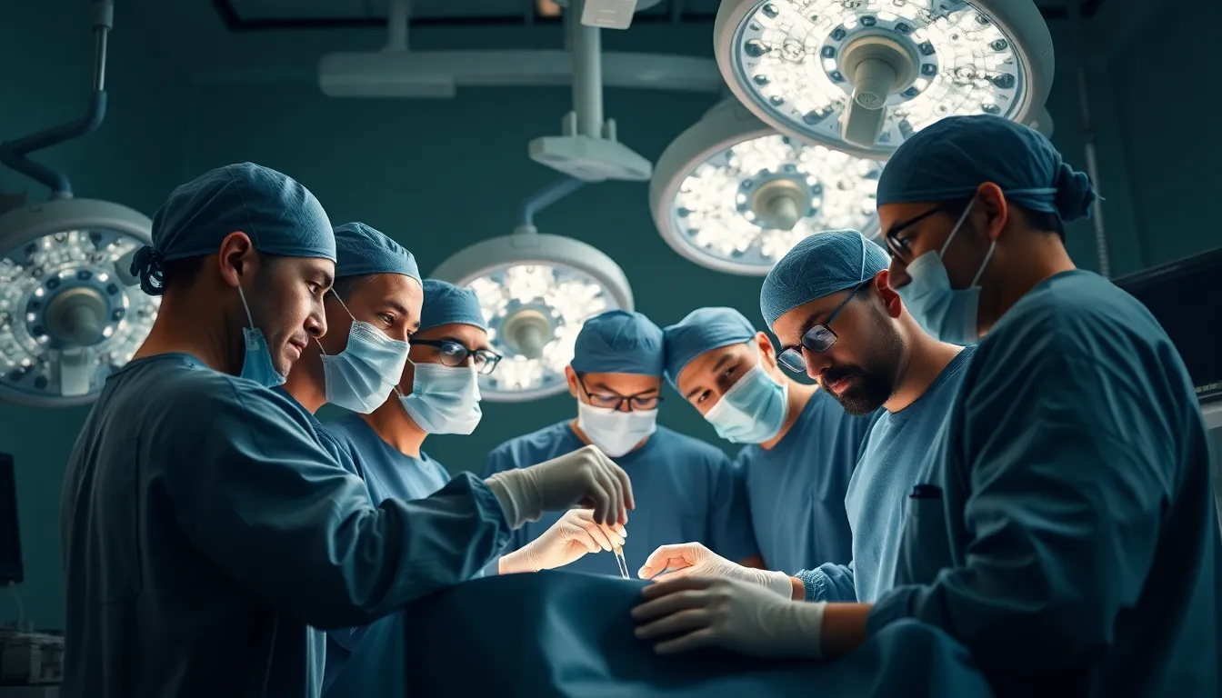 Surgical Team Collaborating in Operating Room