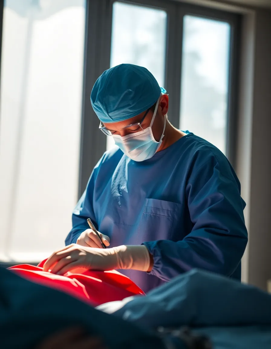 Surgeon Executing Minimally Invasive Procedure