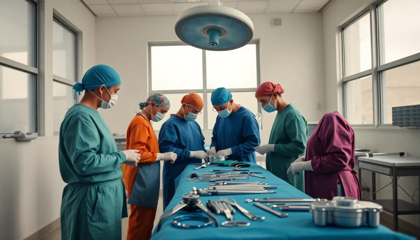Surgical Team Preparing for Operation