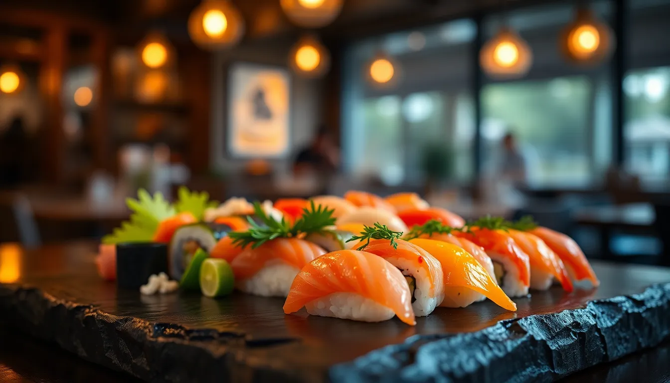 Artfully Arranged Sushi Platter