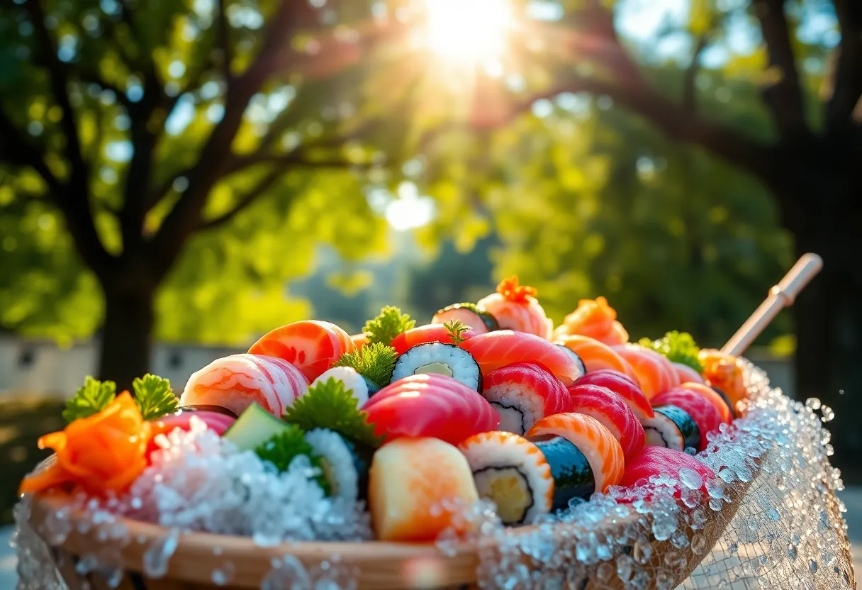 Sushi Surrounded by Nature