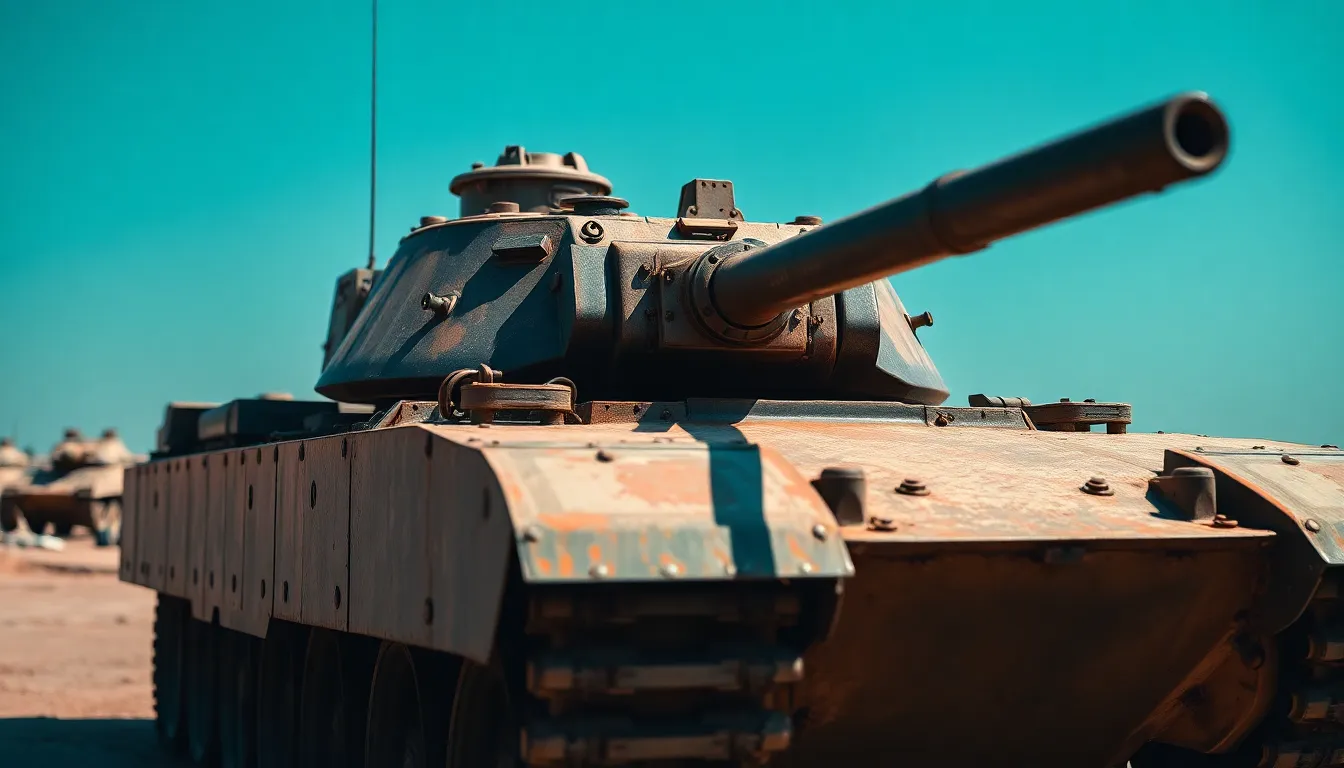 Tactical Tank in Rural Landscape