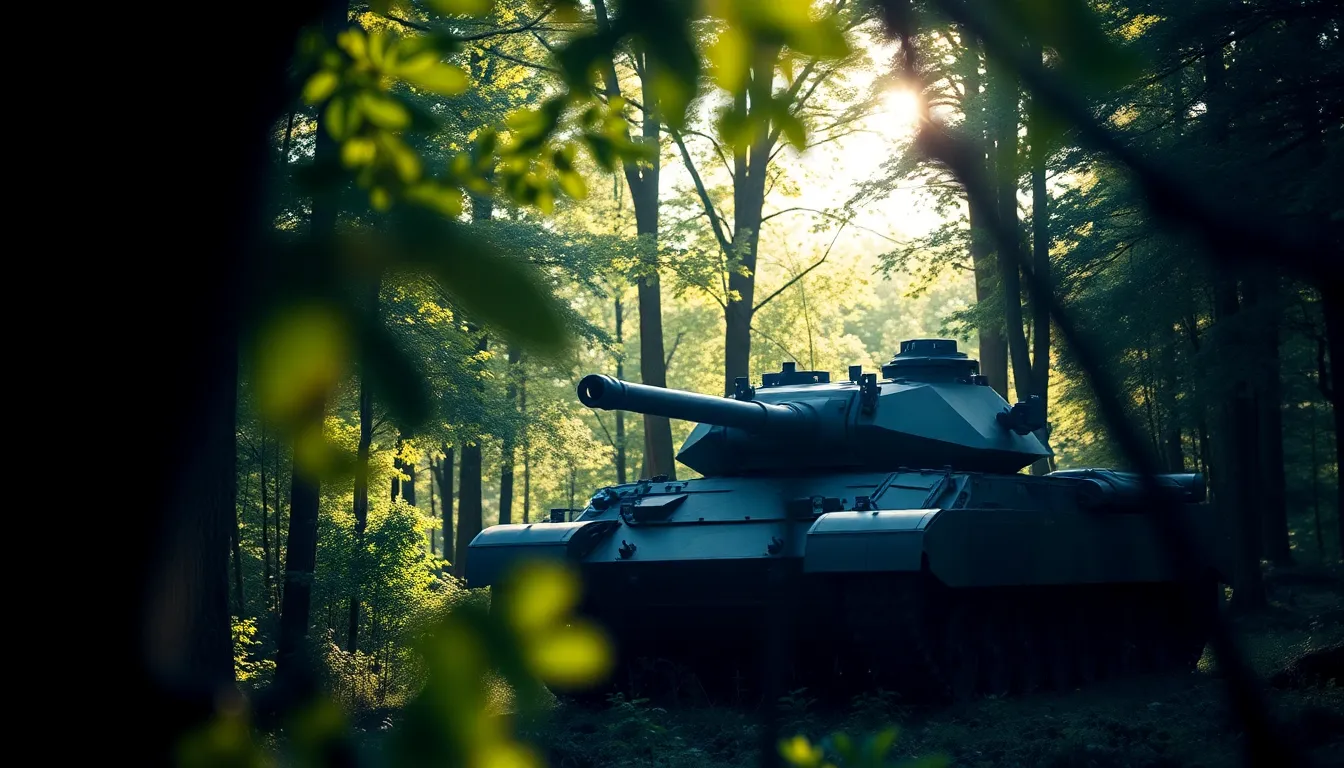 Tank Blending into Forest