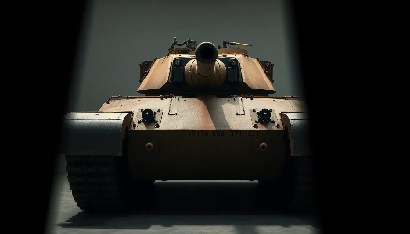 Tank Under Firelight