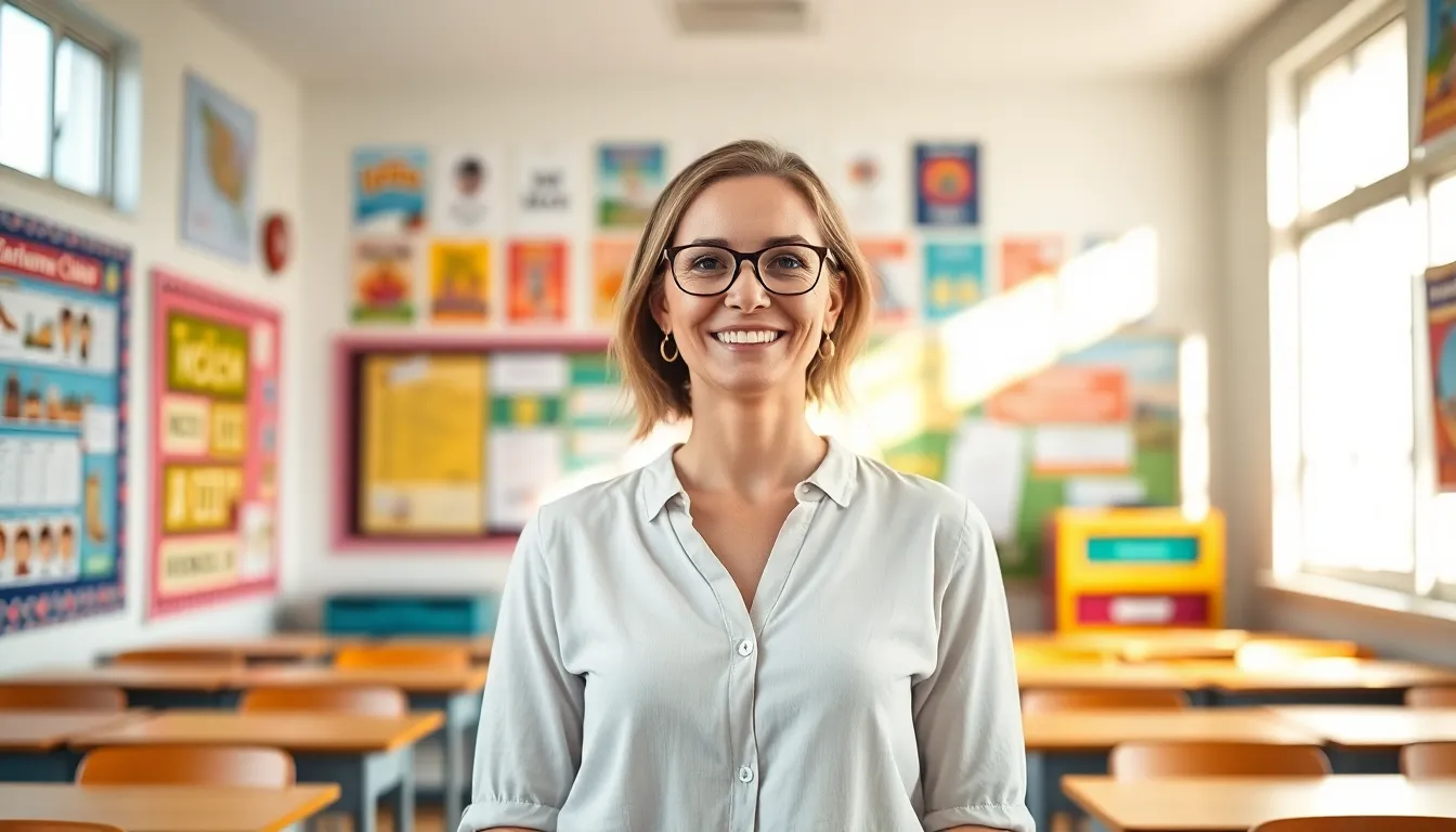 Inspiring Teacher Engaging Students in Classroom