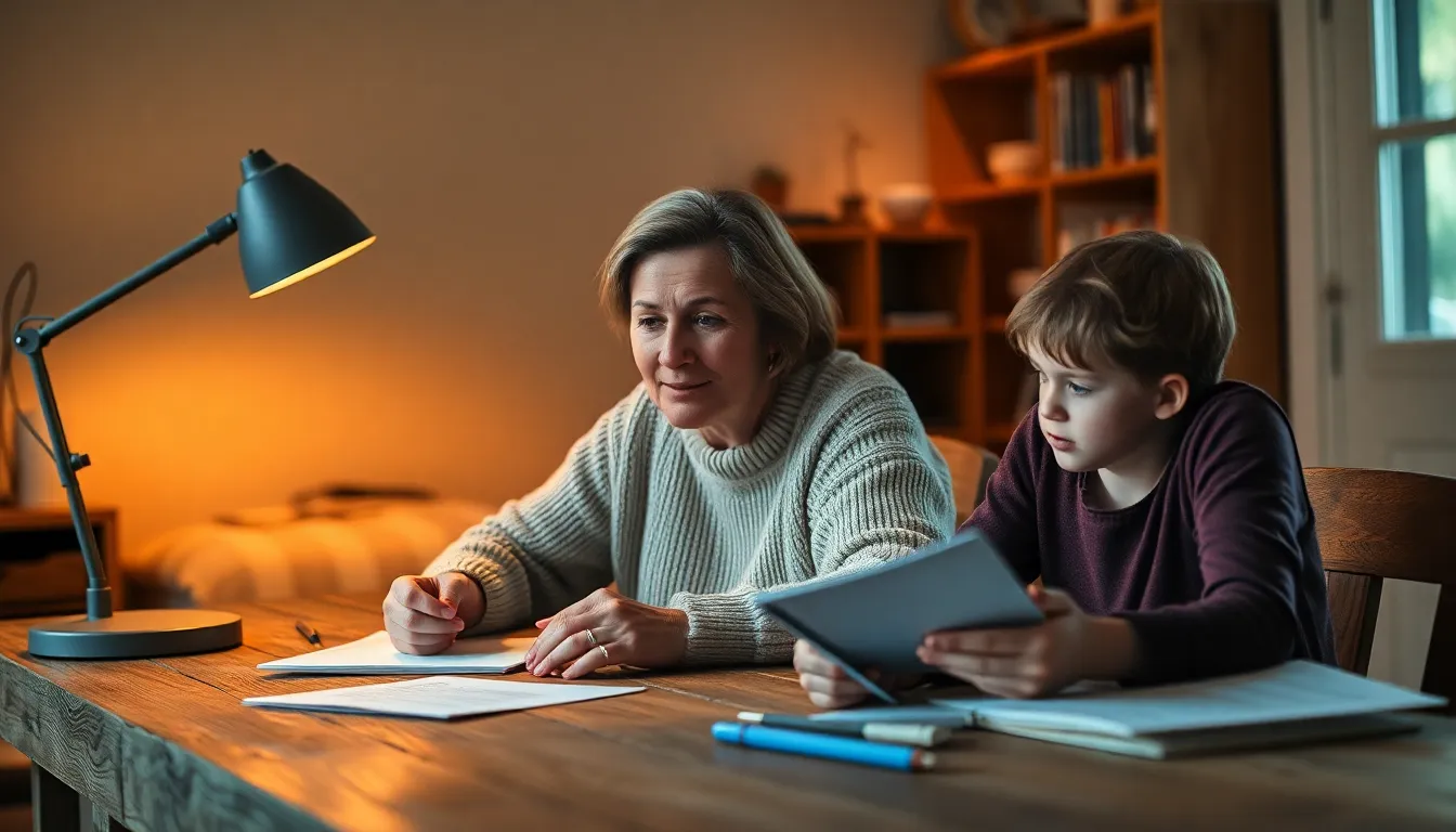 Dedicated Teacher Helping a Student