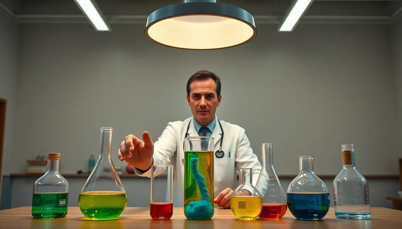 Teacher Demonstrating Science Experiment