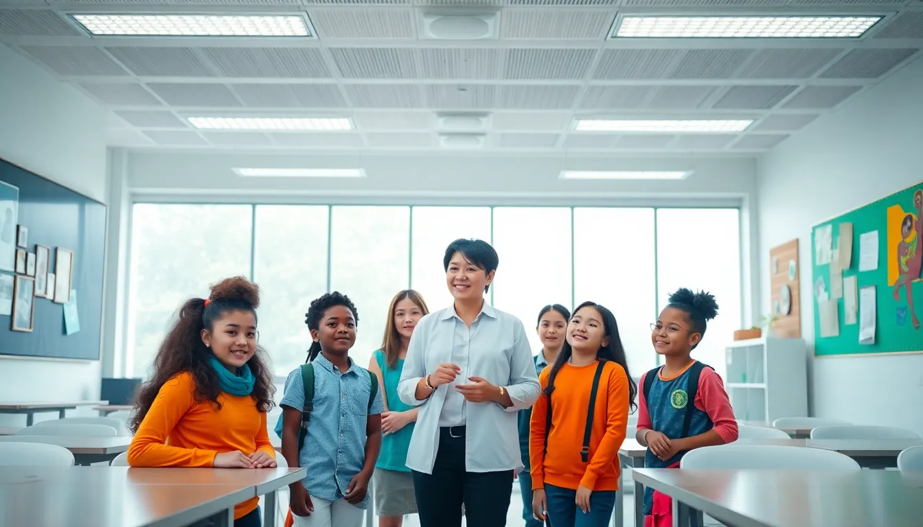 Inclusive Teacher with Engaged Students