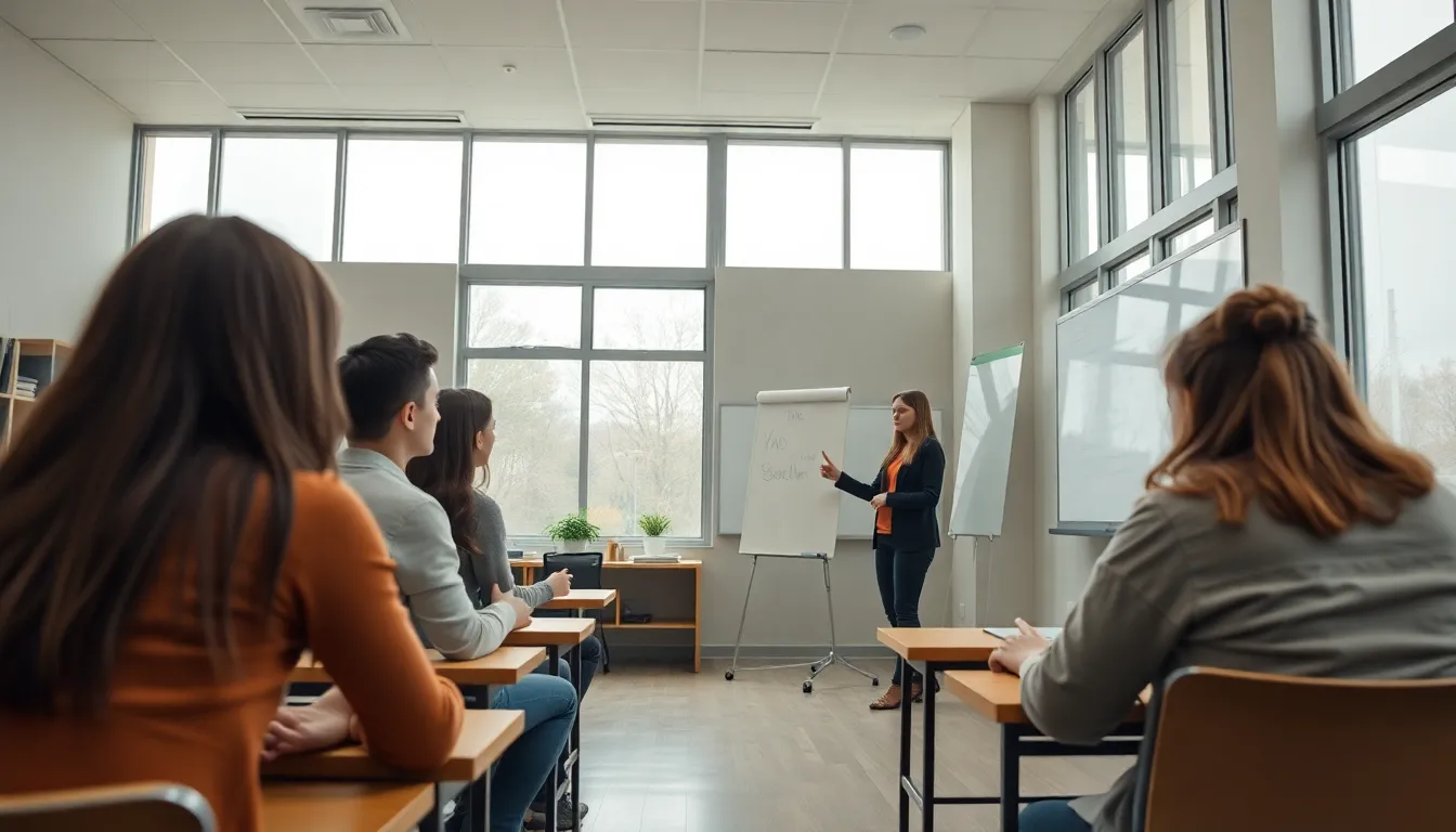 Teacher Explaining Concept on Whiteboard