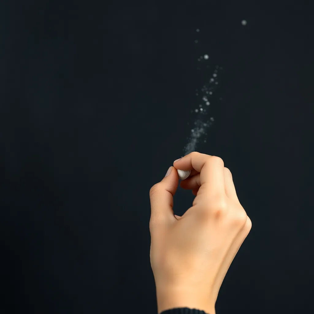 Teacher Writing on Blackboard