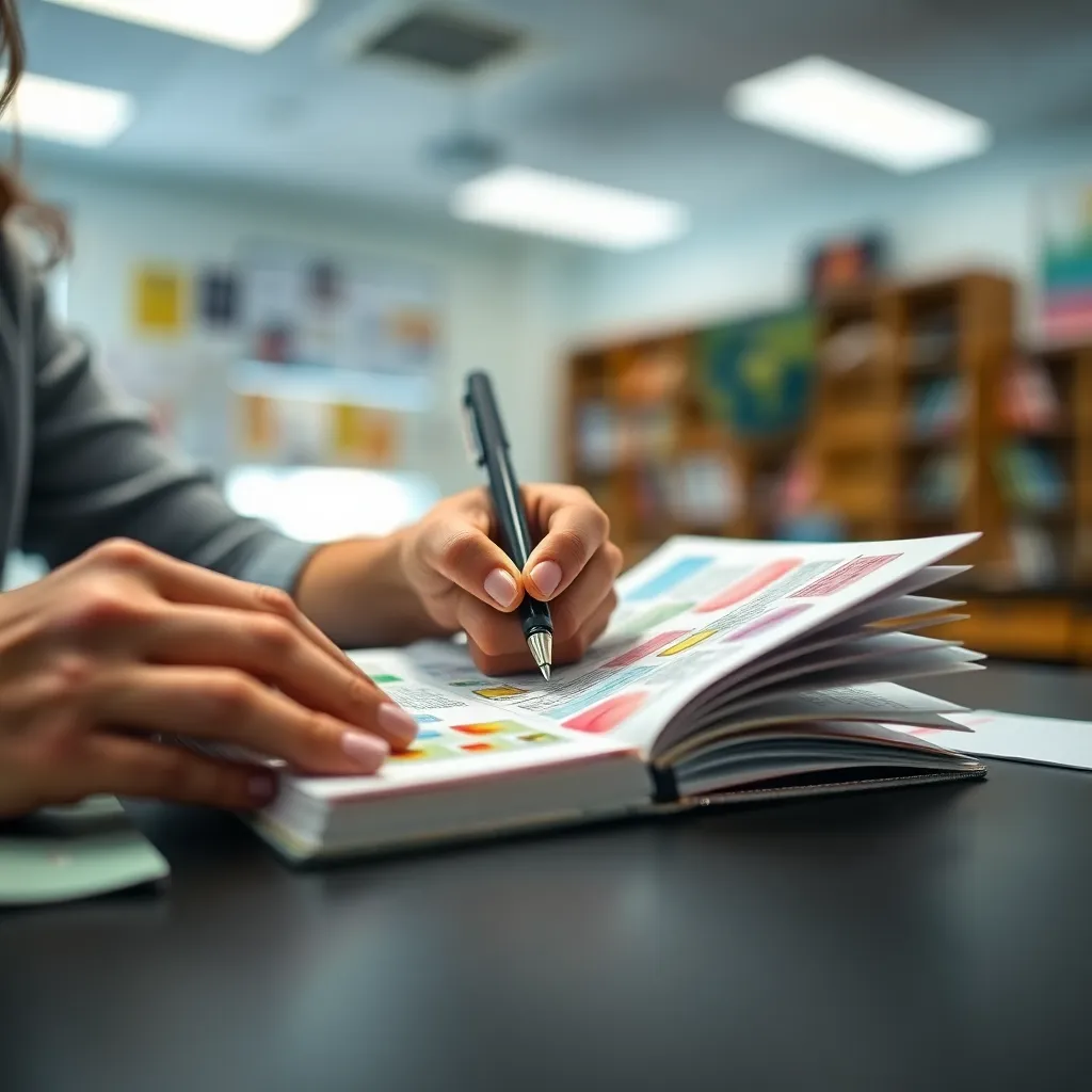 Close-Up of Teacher's Notes and Sketches