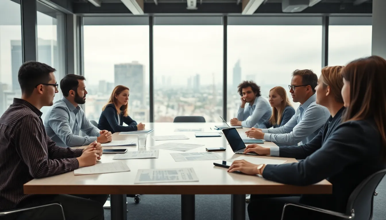 Strategic Planning Session in Modern Office