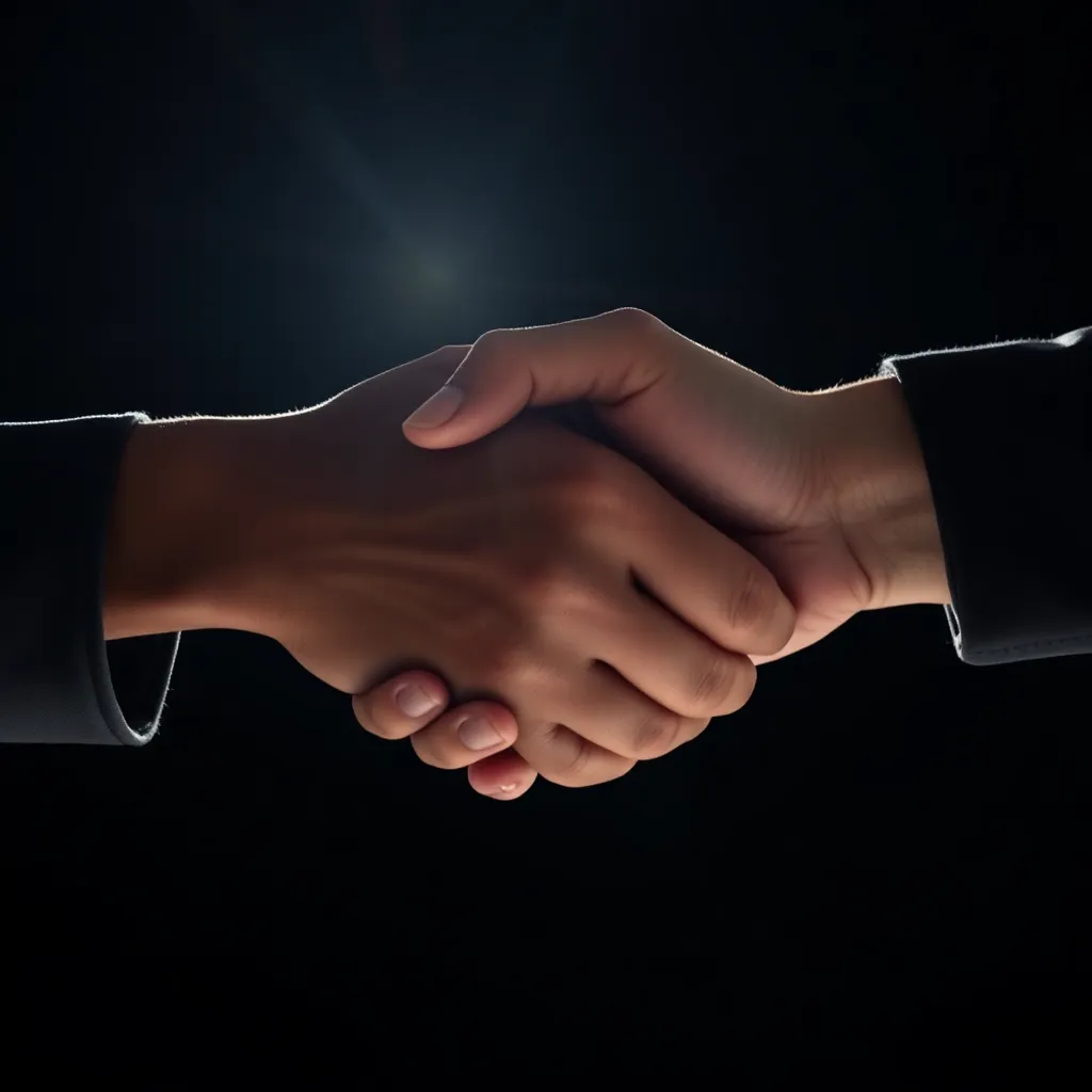 Symbolic Handshake Representing Partnership