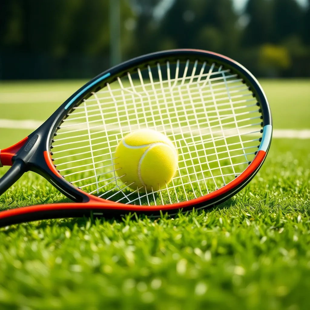 Close-Up Tennis Serve Preparation