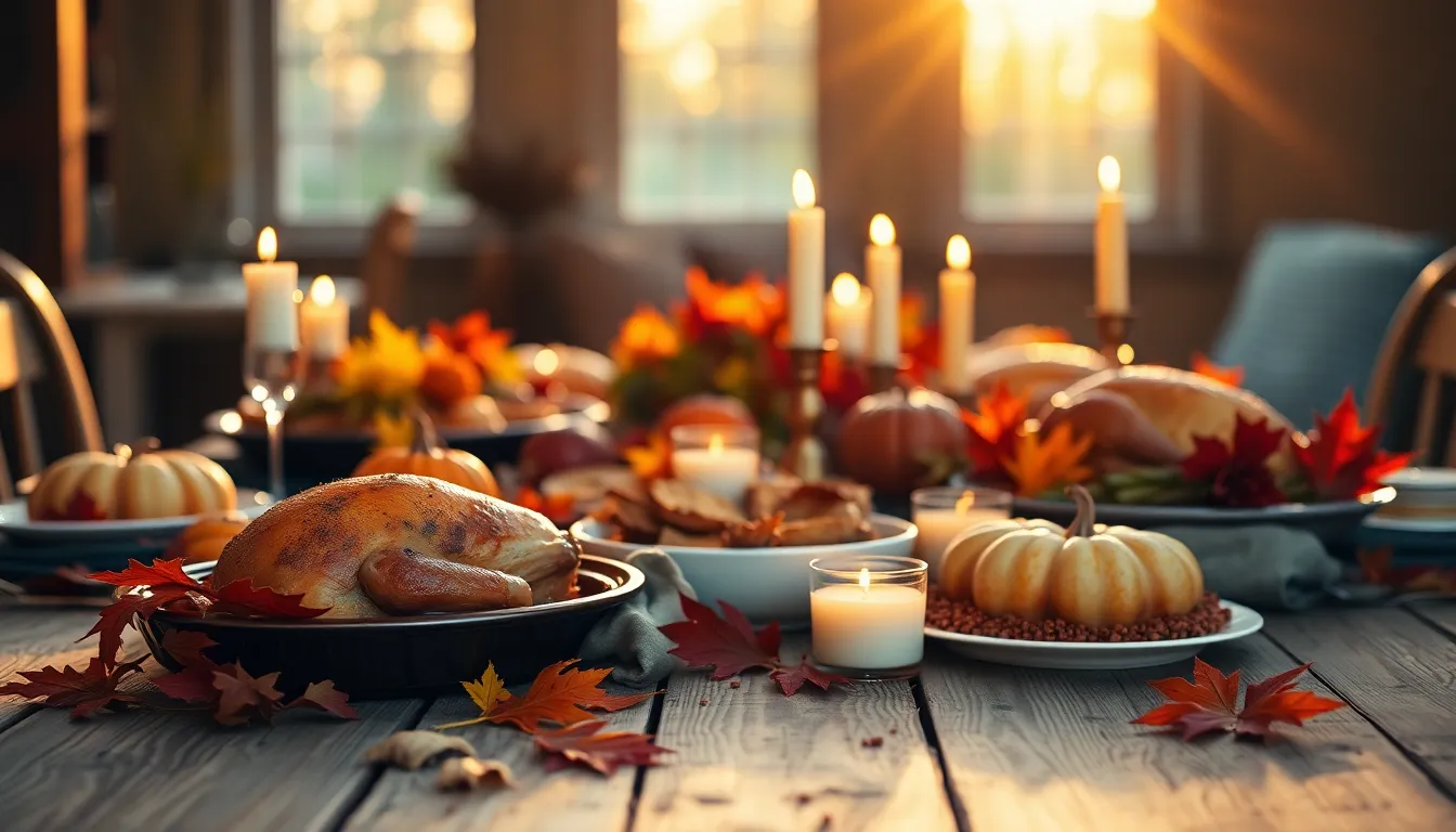 Beautifully Set Thanksgiving Table