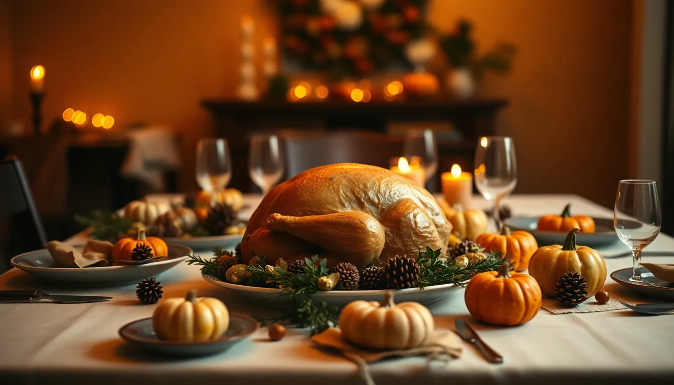 Cozy Thanksgiving Dinner Table Setup