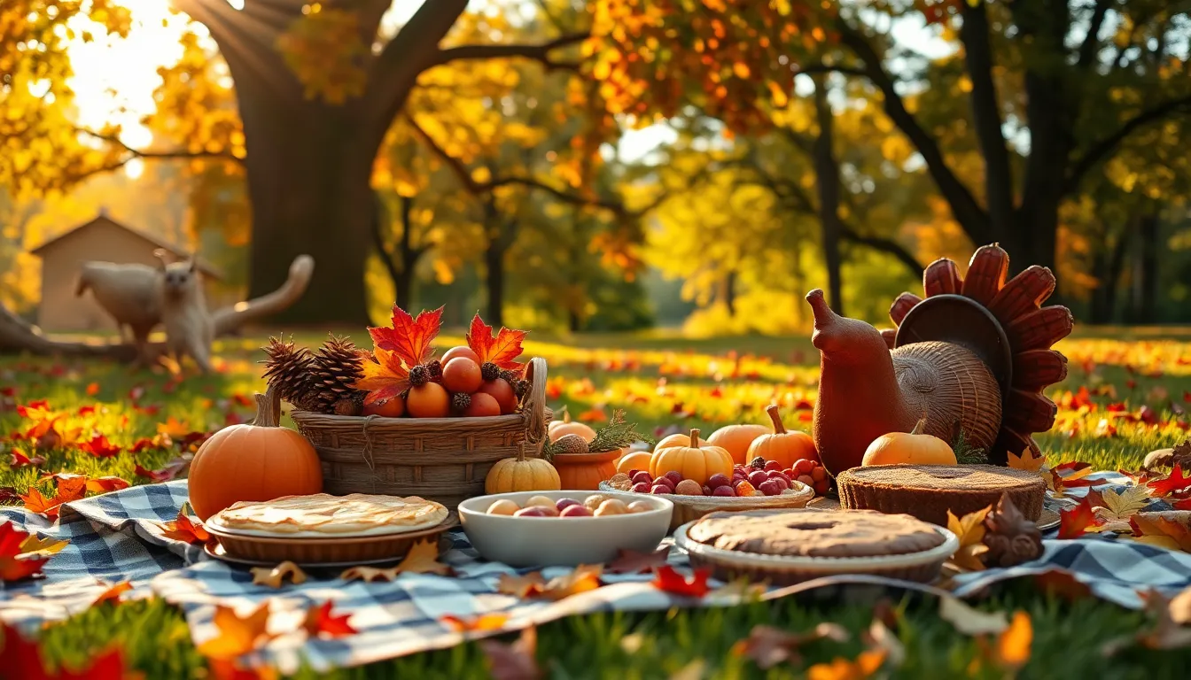 Playful Dog in Autumn Park