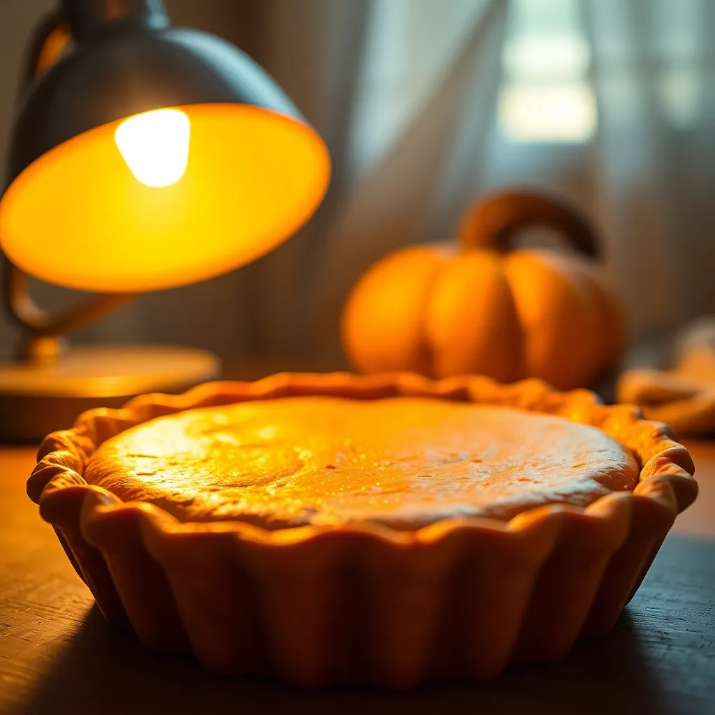 Handmade Pumpkin Pie Close-Up