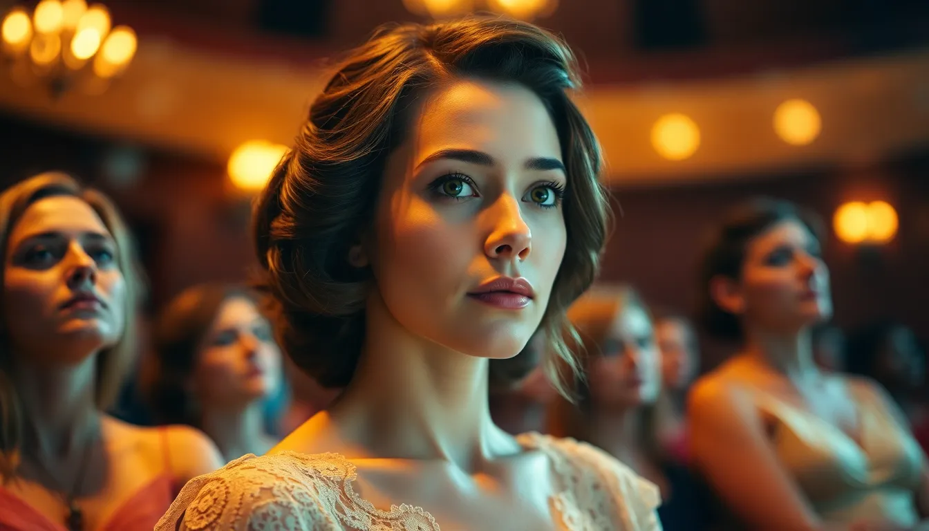 Intimate Moment in Theater Performance