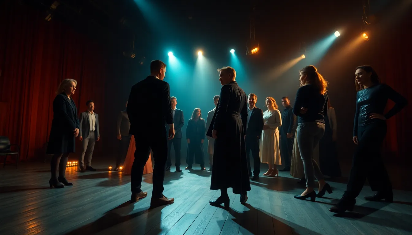 Tense Scene in a Theater Production