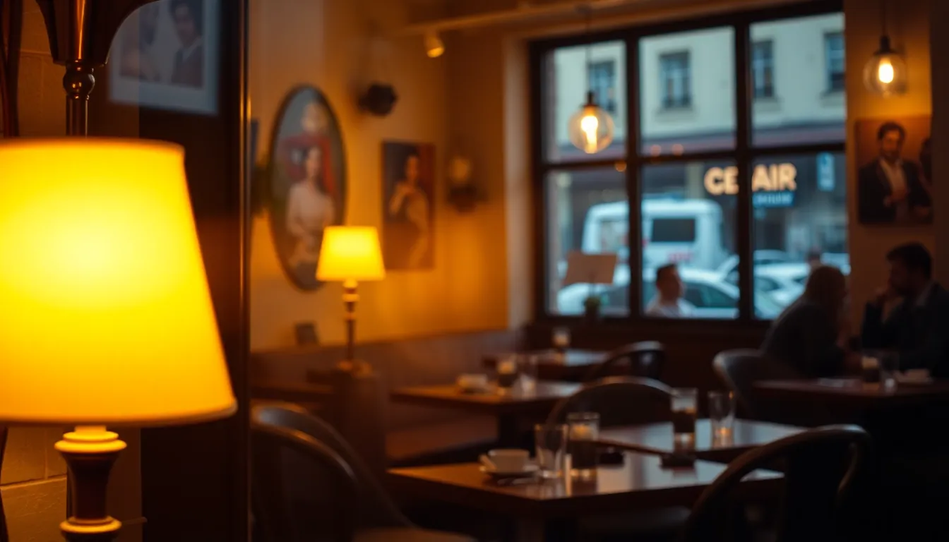 Cozy Café Timelapse Delve into a cozy café ambiance captured in this vivid timelapse. The warm glow of tungsten lighting highlights patrons savoring their drinks, creating an inviting and intimate environment. The soft, muted colors contribute to a relaxing atmosphere, making this image an ideal representation of urban comfort amidst the hustle and bustle.