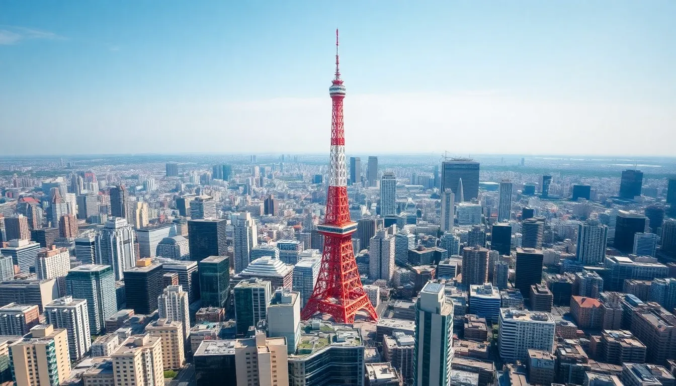 This minimalist image features Tokyo Tower shrouded in ethereal morning fog. The soft, muted tones create a dreamlike quality, as the edges of the tower blend into the skyline. Centered in the composition, the tower stands tall amidst the calm atmosphere, inviting tranquility. The gentle light filtering through the fog adds a delicate glow, enhancing the serene mood of this iconic Tokyo scene.