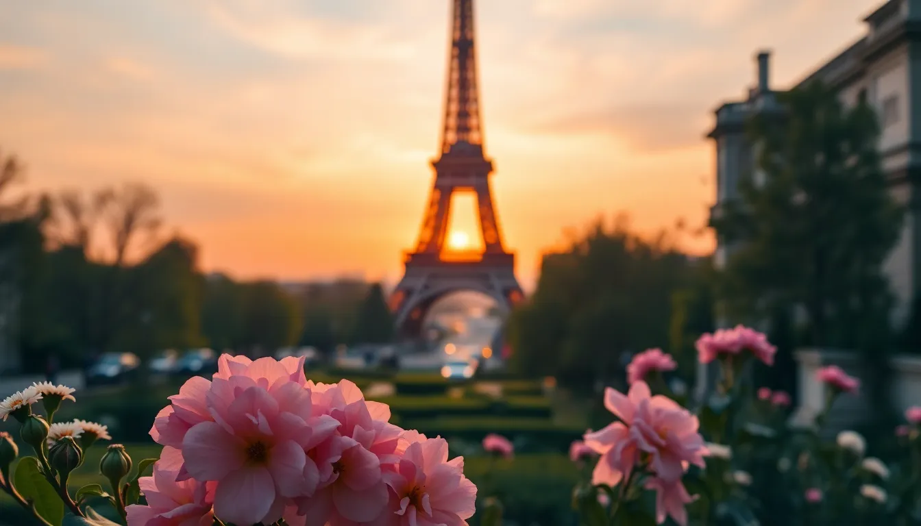 Eiffel Tower at Sunset