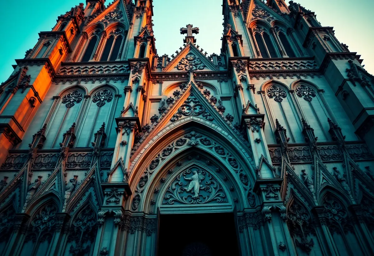 Intricate Architectural Details of Cathedral