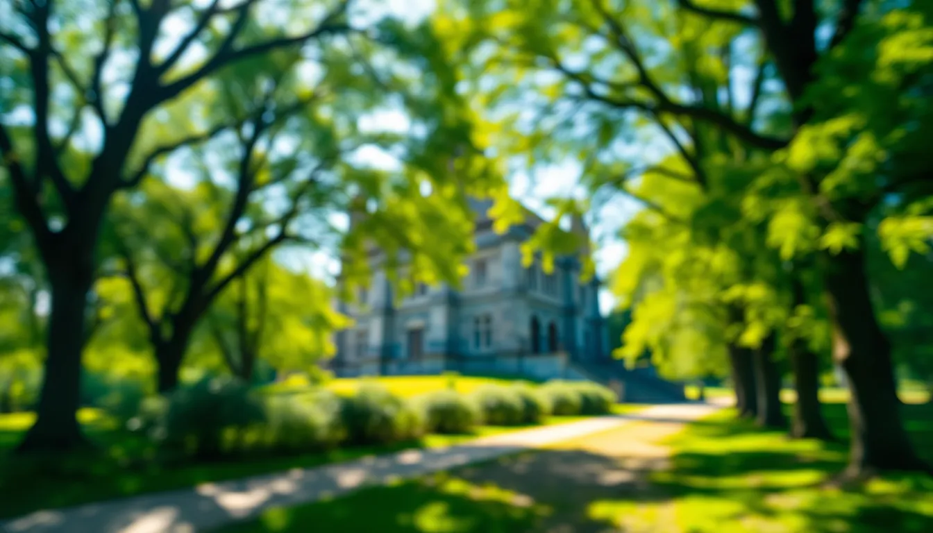 Majestic Landmark Surrounded by Nature