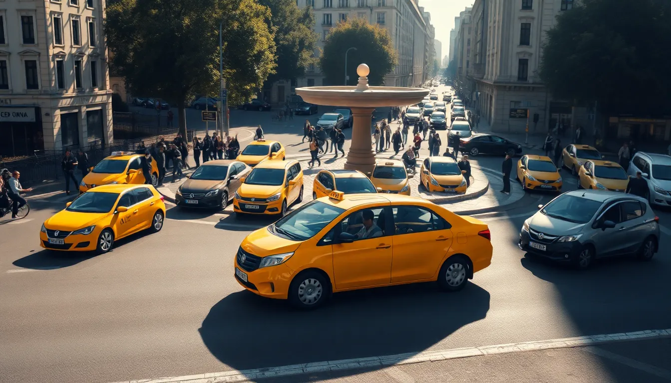 Dynamic Roundabout with Busy Traffic