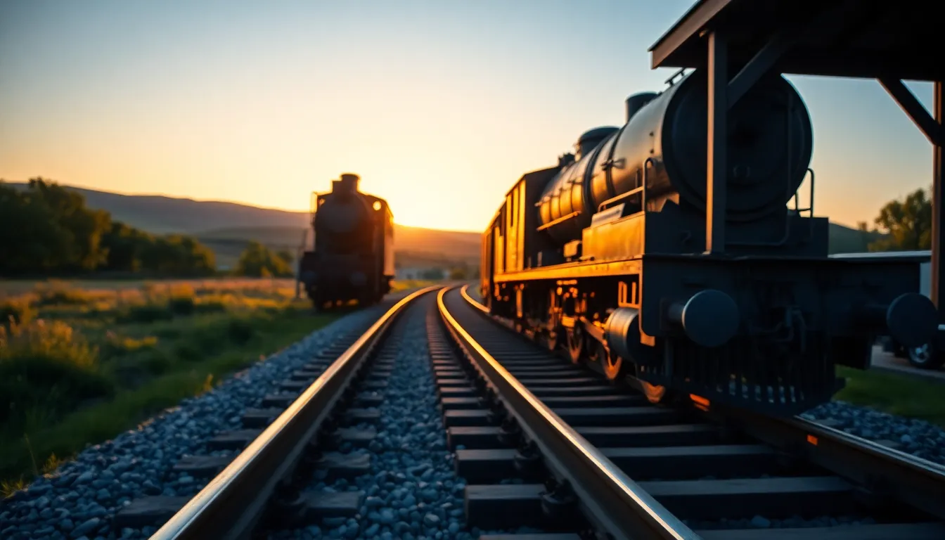 High-Speed Train in Vibrant Countryside