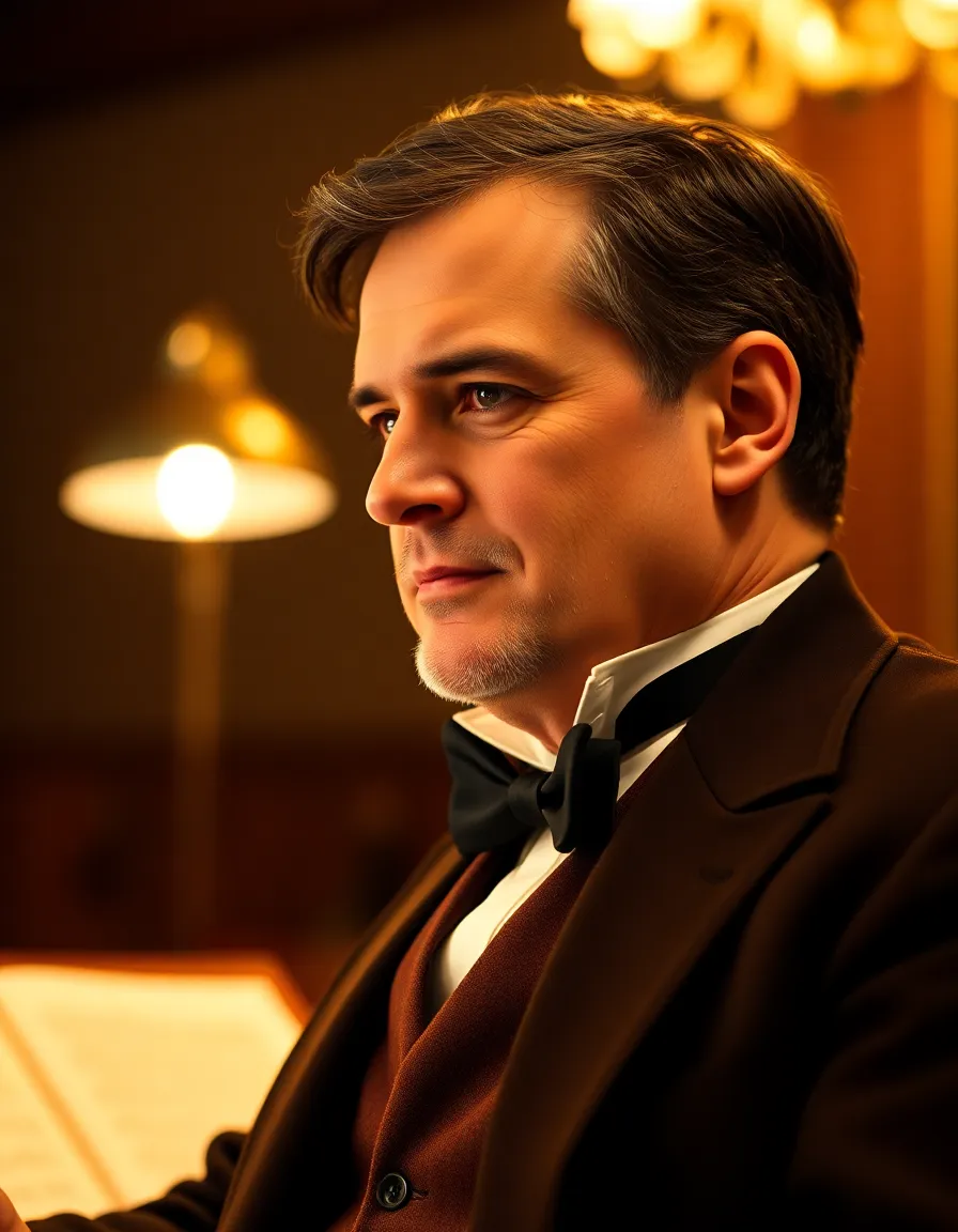 Vintage Train Conductor Portrait