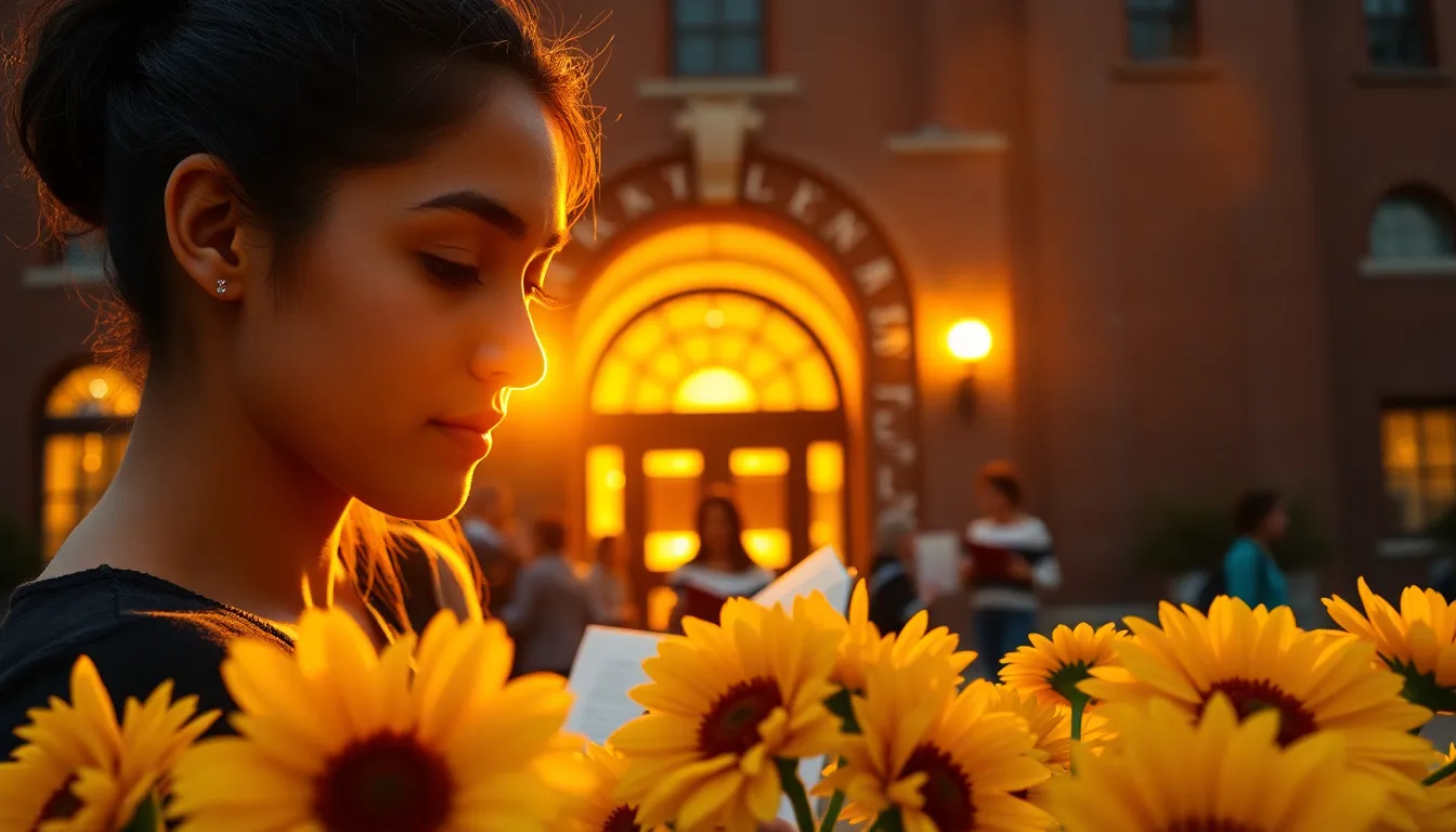 Focused Student in University Library