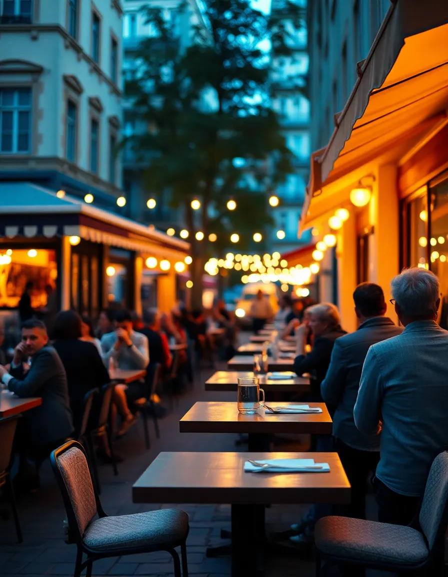 Cozy Café Scene on City Streets