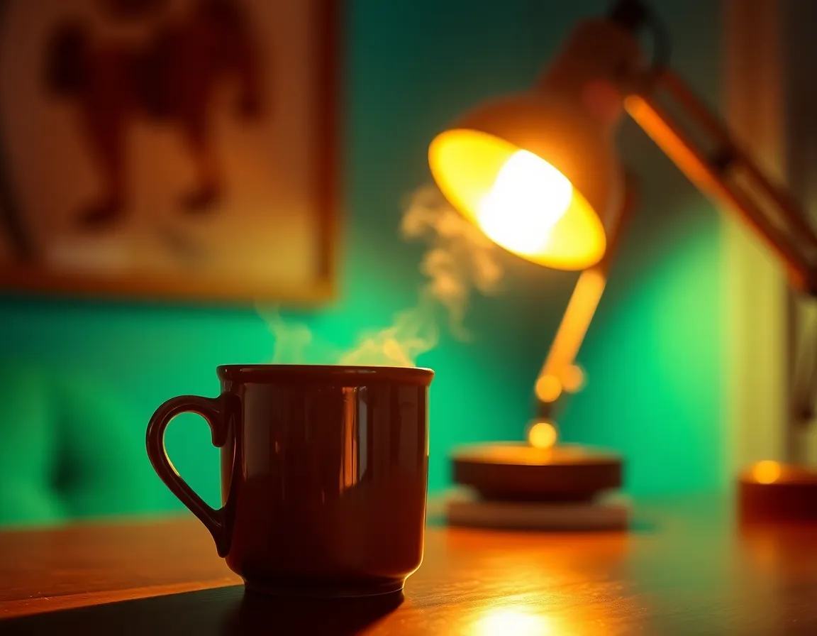 This captivating scene showcases a bustling street food market illuminated by the warm glow of a tungsten lamp. At the center, a chef skillfully prepares meals, drawing viewers into the urban culinary experience. The shallow depth of field emphasizes the chef while the vibrant colors of the market create an inviting atmosphere. This image captures the essence of street food culture in a lively city environment.