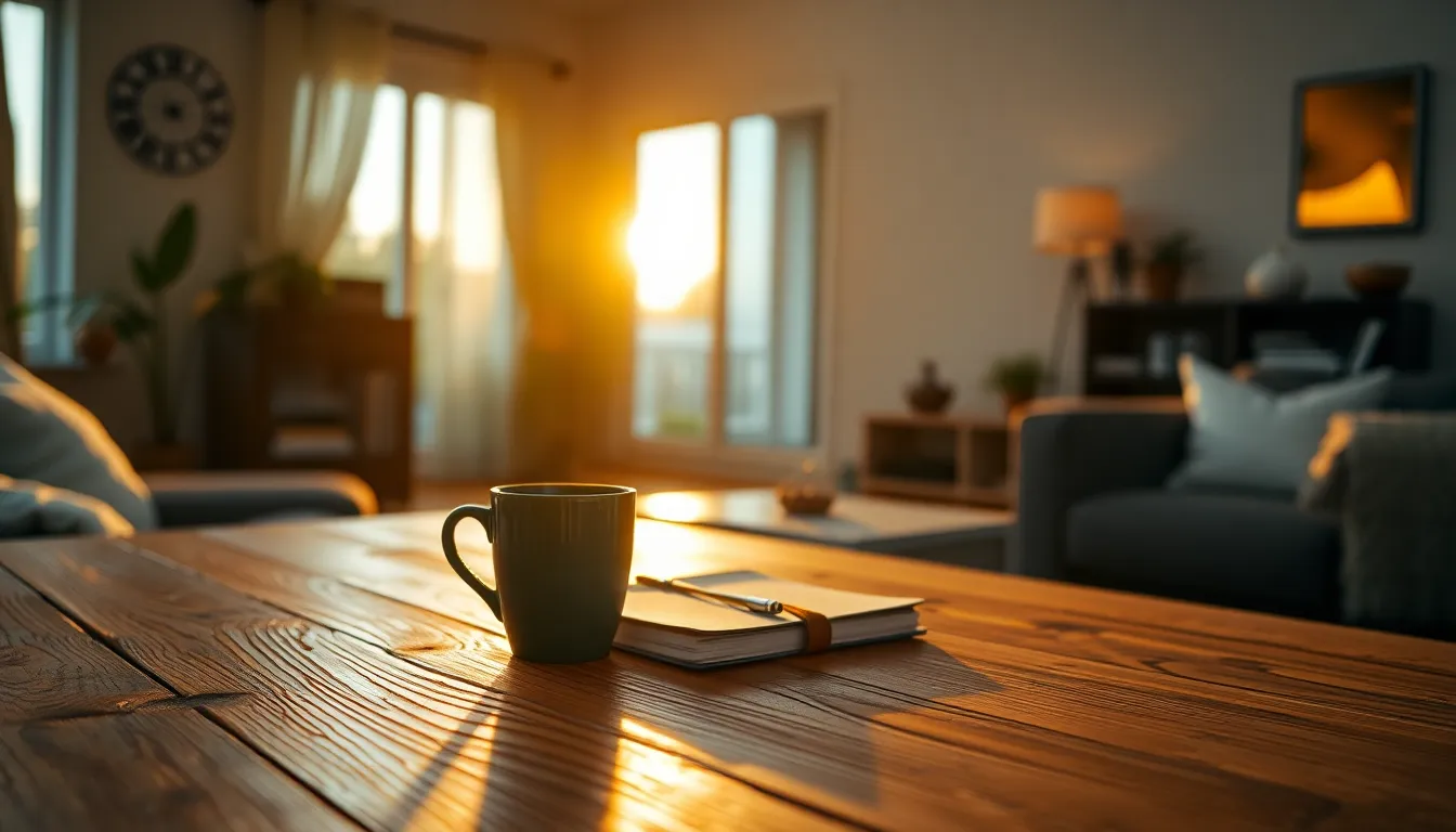 Vlogger's Cozy Workspace with Coffee