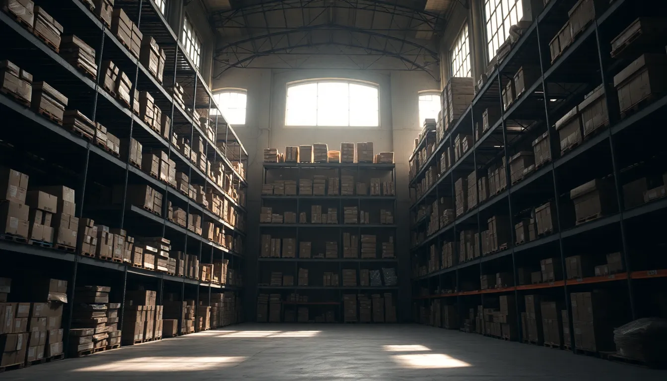 Spacious Industrial Warehouse Interior