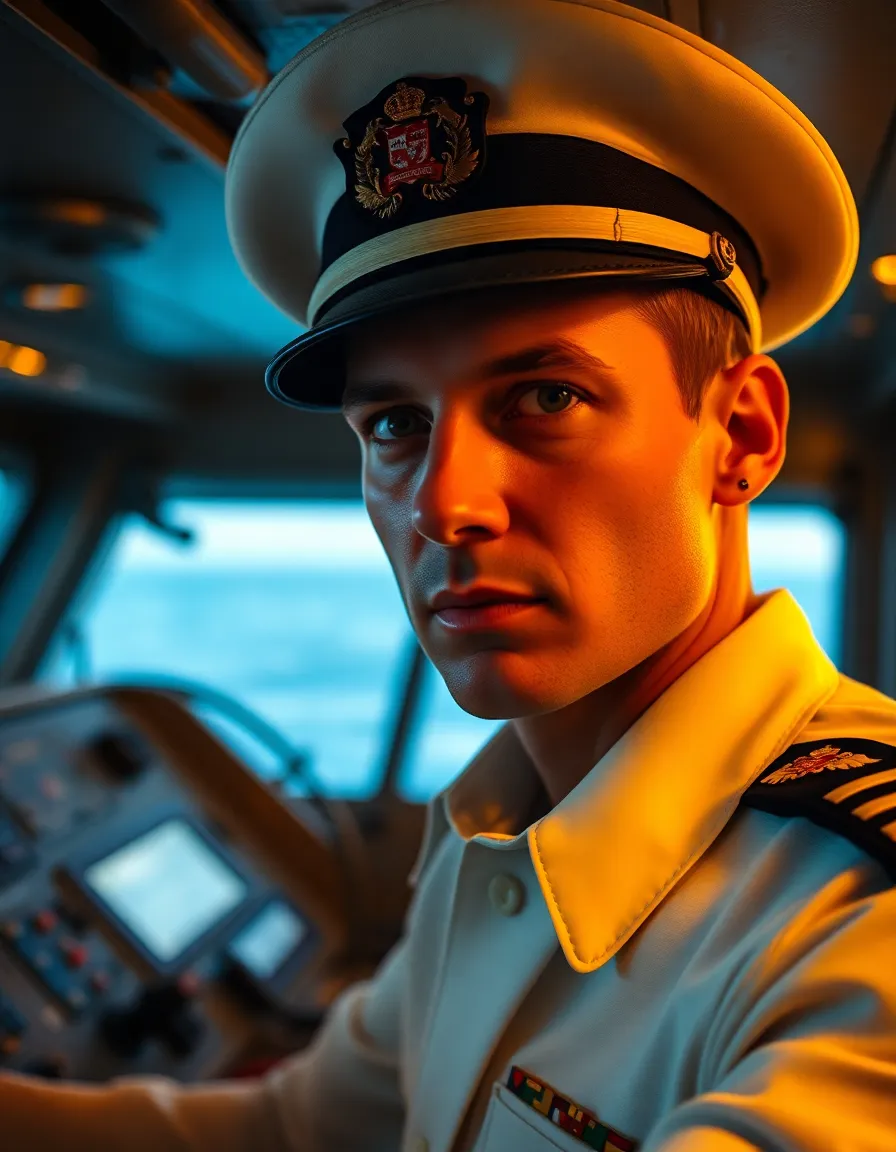 Naval Officer on Bridge