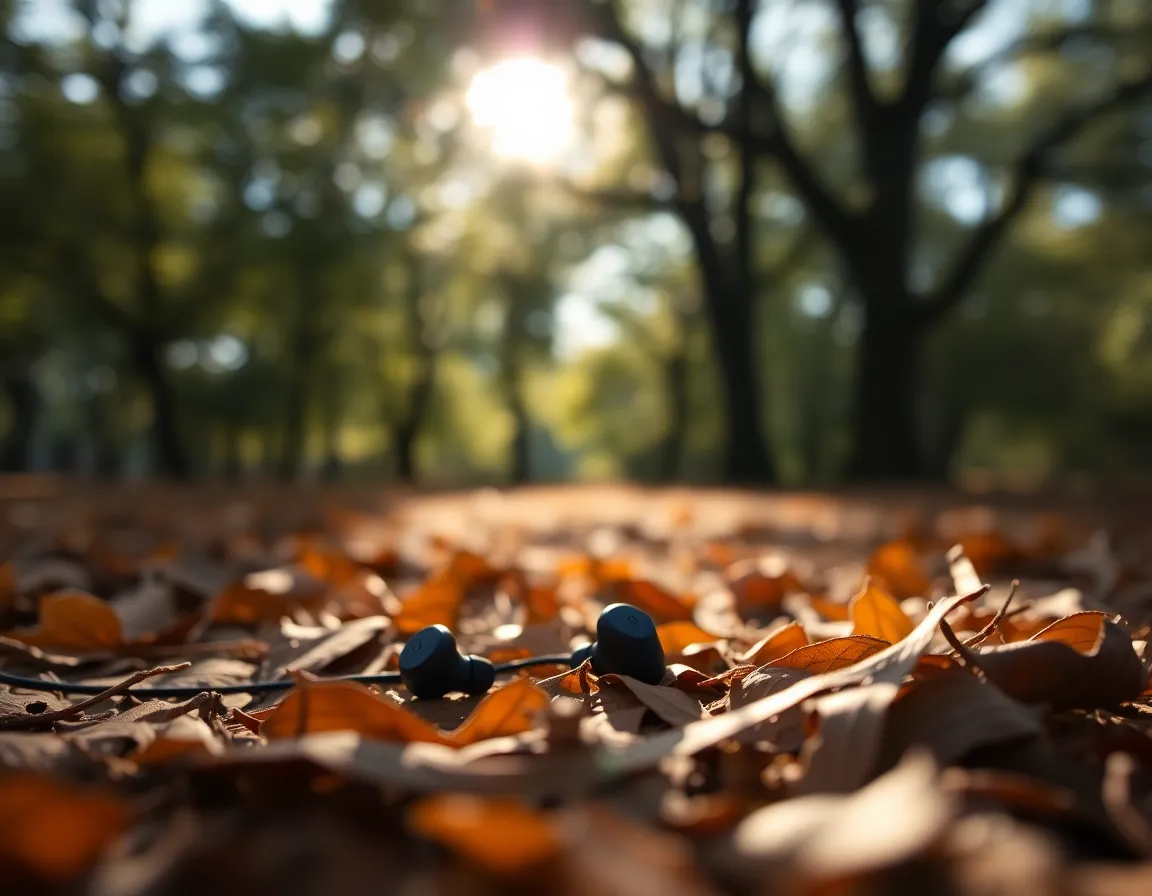Wireless Earbuds Nestled in Nature