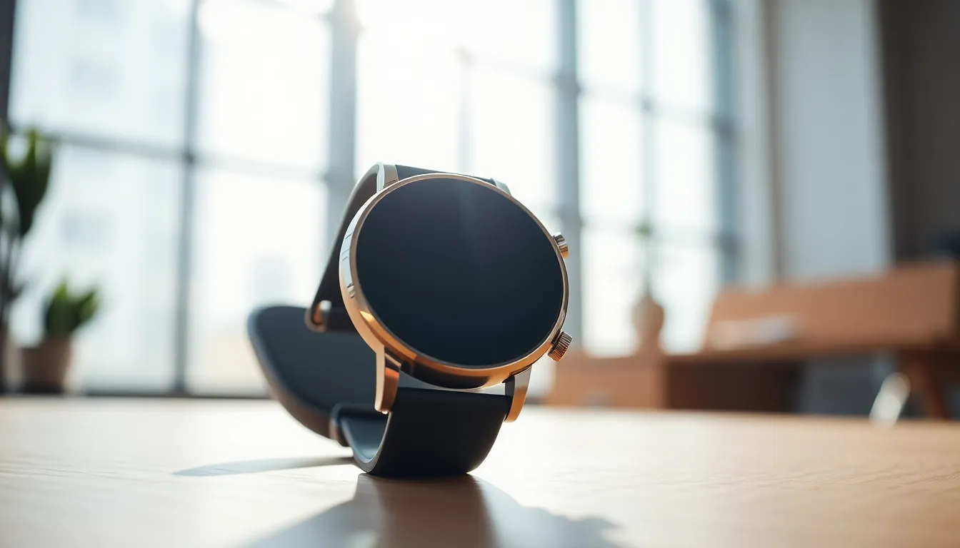 Stylish Smartwatch on a Modern Desk