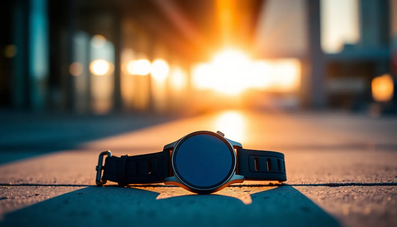 Sleek Smartwatch on Concrete Surface