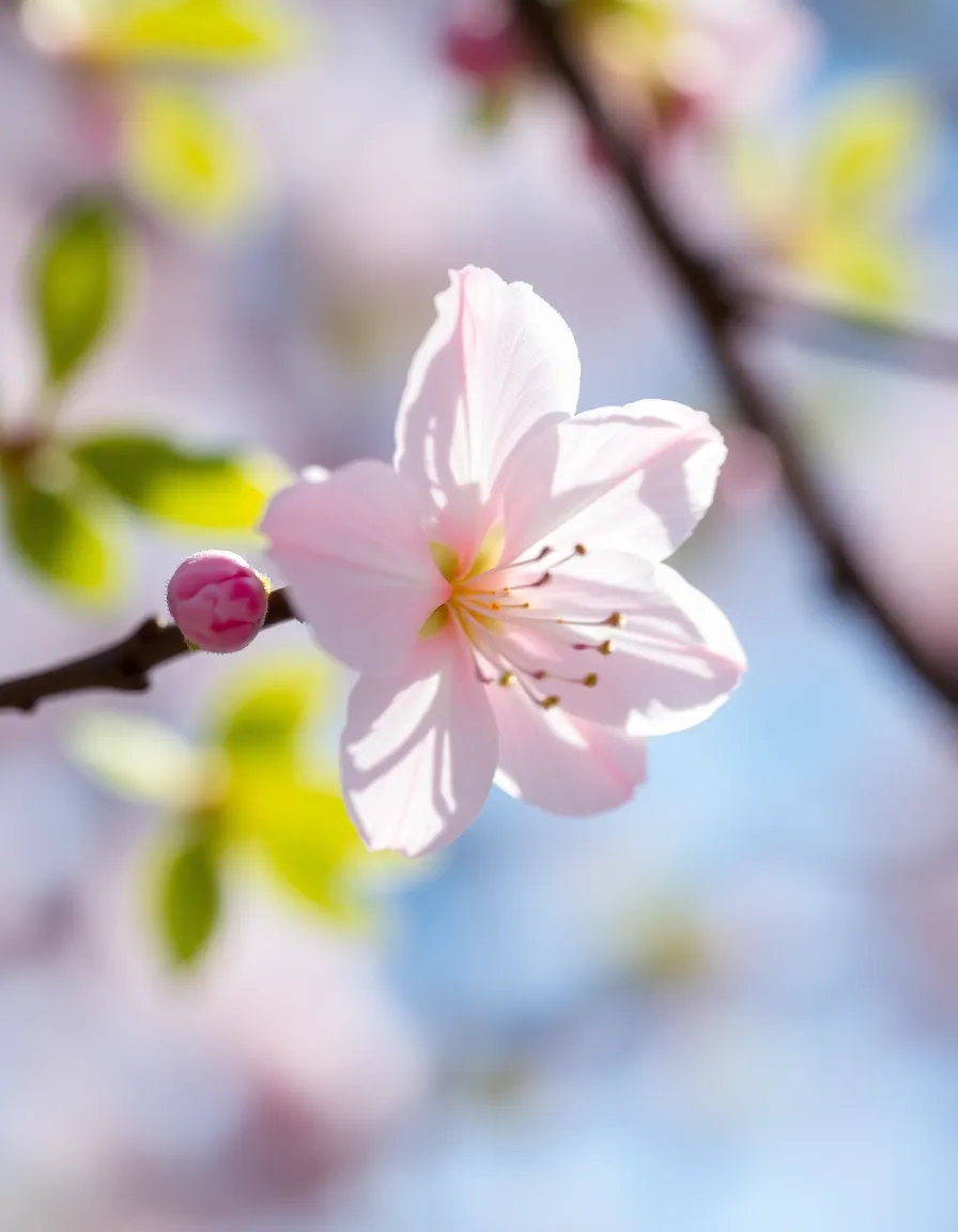 Close-Up of Cherry Blossom in Spring