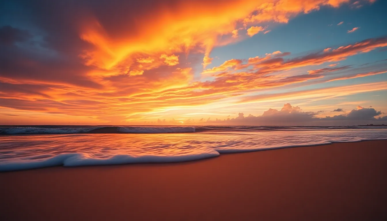 Dramatic Sunset at the Beach