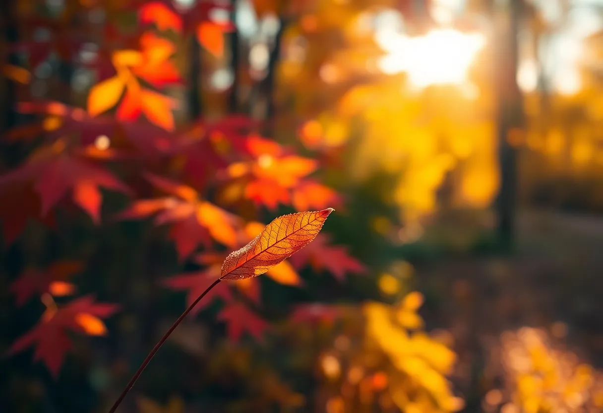 Golden Hour in Autumn Forest