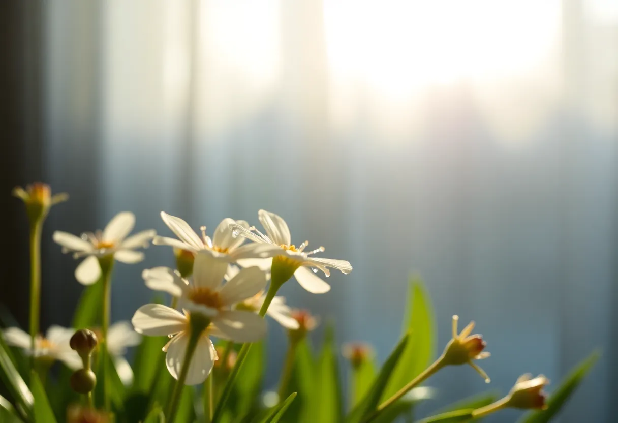 Delicate Wedding Bouquet in Ethereal Light