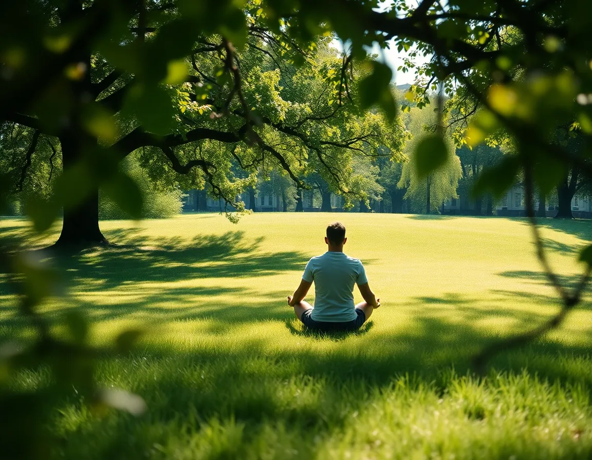 Peaceful Meditation in a Sunlit Meadow