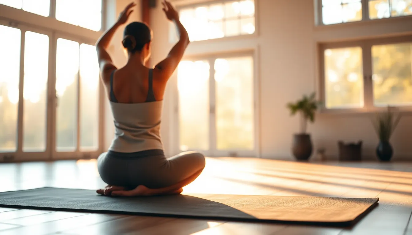 Yoga Session in Serene Studio