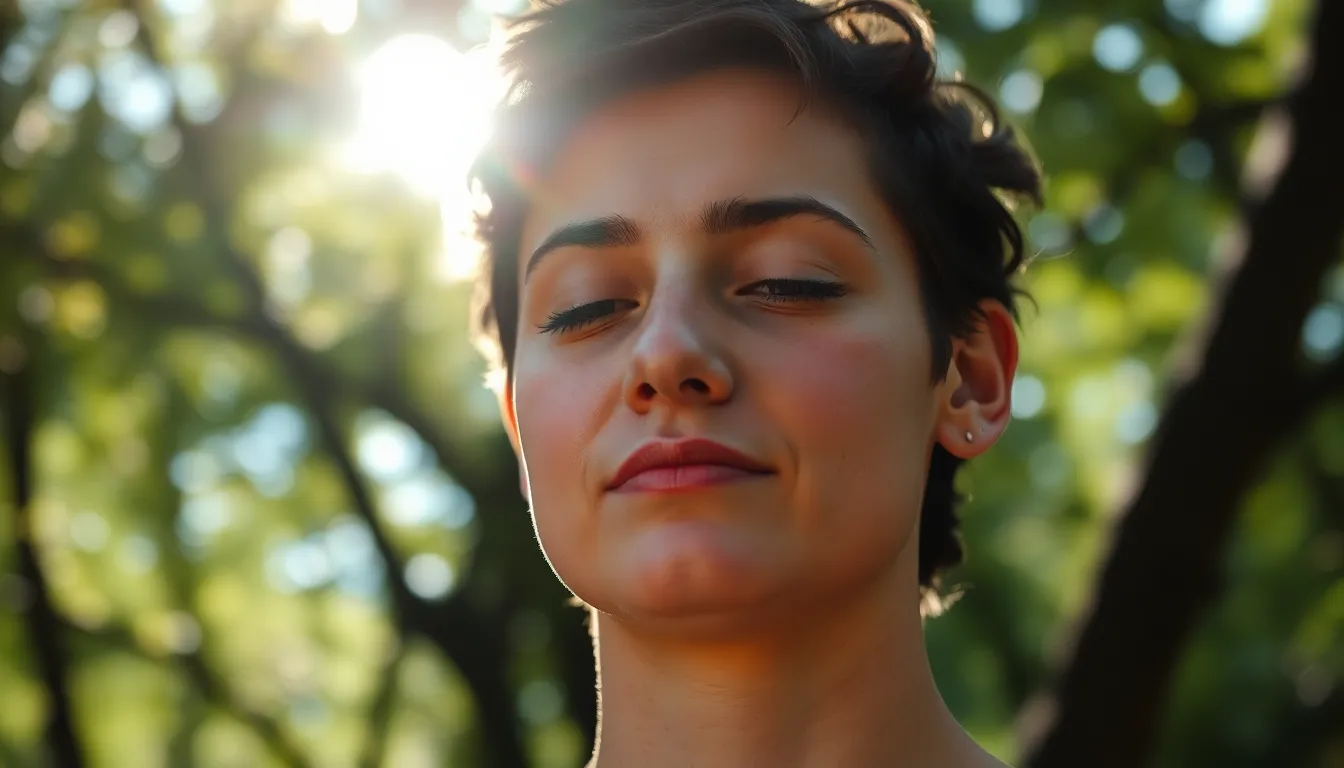 Mindfulness Practice Under a Tree Canopy