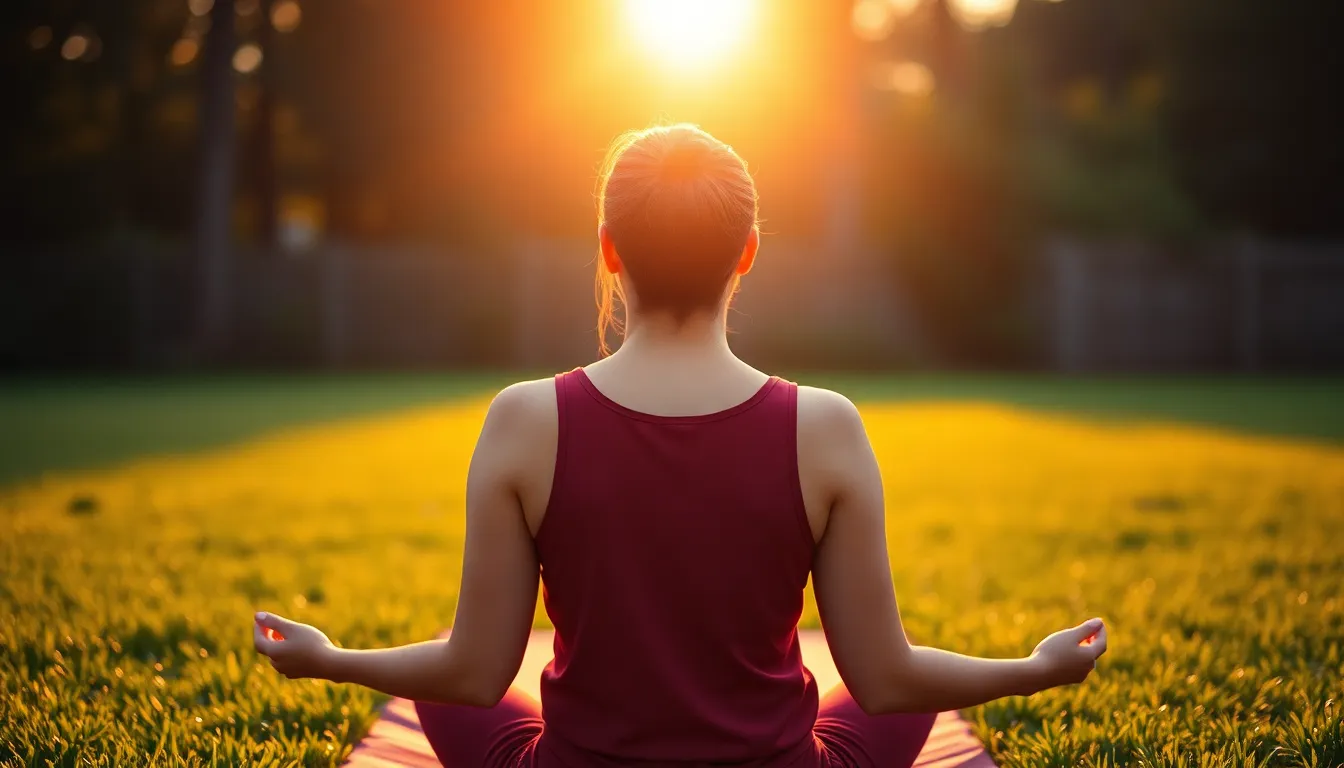 Outdoor Yoga Practice at Golden Hour